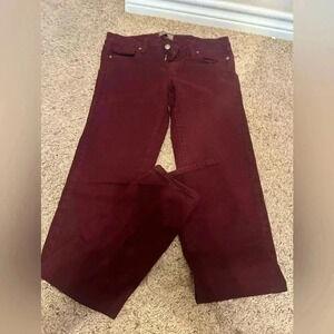 Paige Maroon skinny jeans size 28” waist